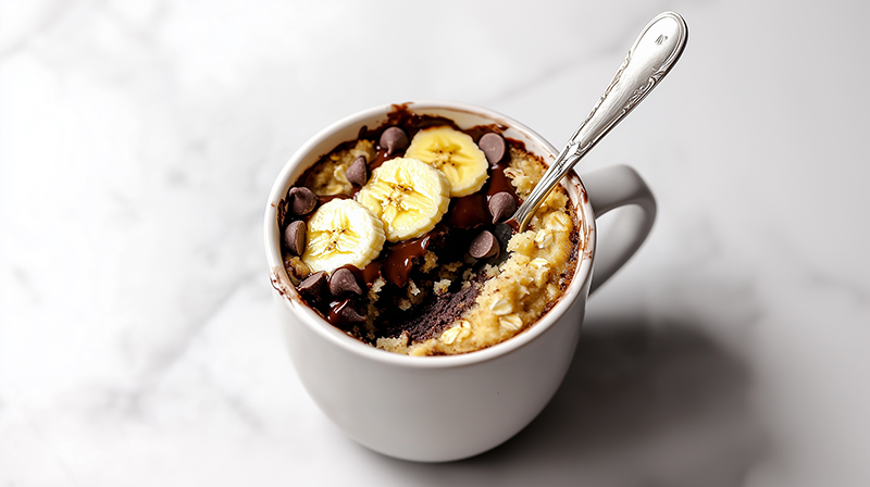 Choco-Banana Yogurt Mug Cake 7