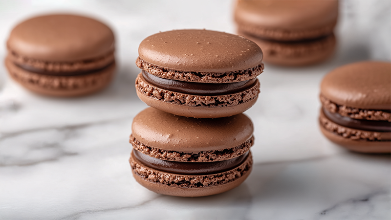 Choco Salted Caramel Macarons 13