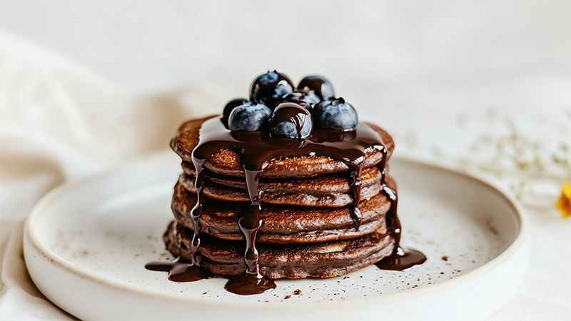 Cocoa Pancakes with Nutella 5