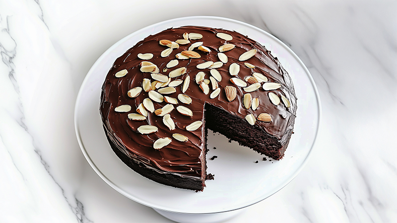 Chocolate Almond Cake 14